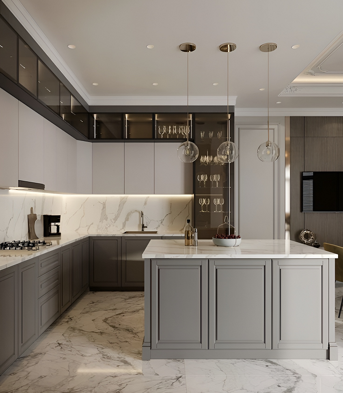 thi công tủ bếp inox tại nhà