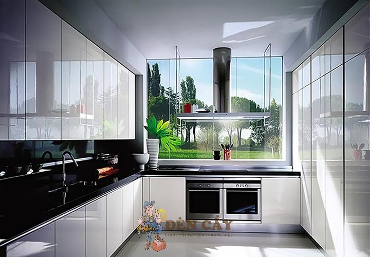 tủ bếp acrylic bóng gương