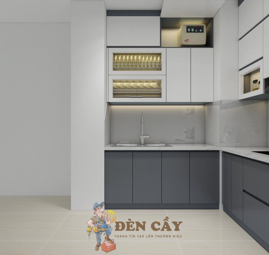 tủ bếp melamine
