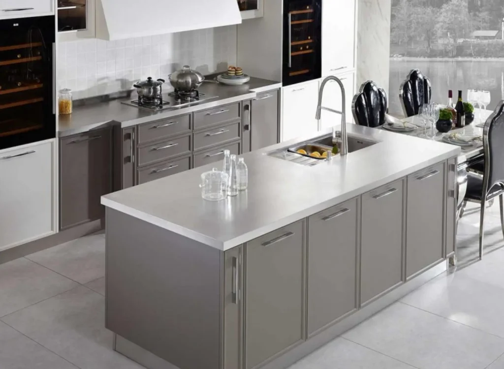 thi công tủ bếp inox tại nhà