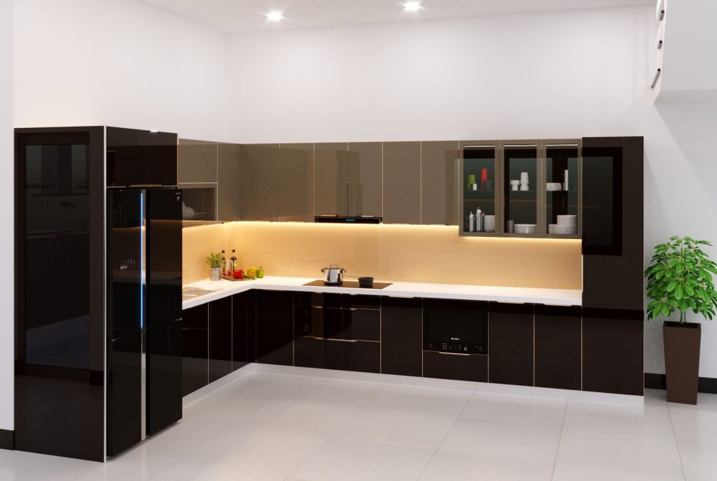 100 mẫu tủ bếp inox tích hợp thiết bị thông minh