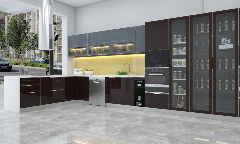 100 mẫu tủ bếp inox tích hợp thiết bị thông minh