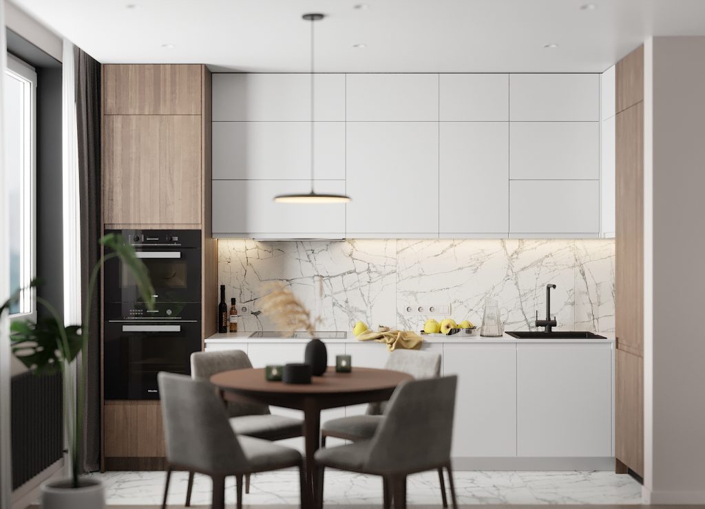tủ bếp phủ sơn chất lượng cao