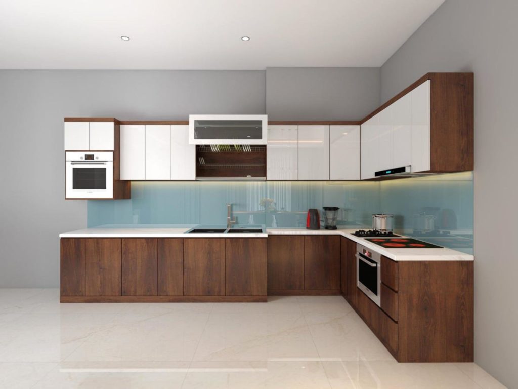 tủ bếp phủ sơn giá rẻ
