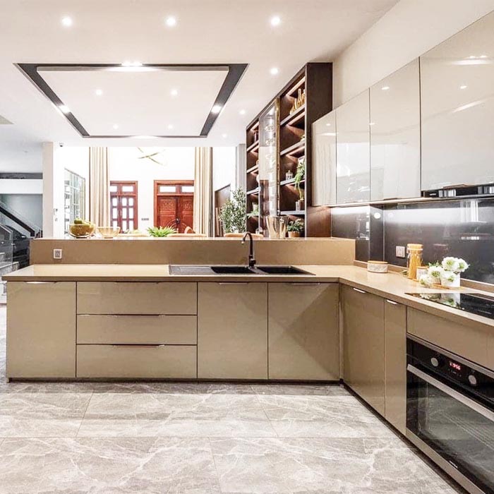 100 mẫu tủ bếp inox tích hợp thiết bị thông minh