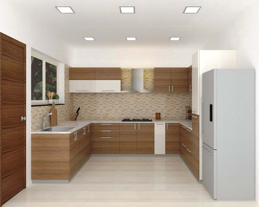 tủ bếp phủ sơn đẹp hiện đại
