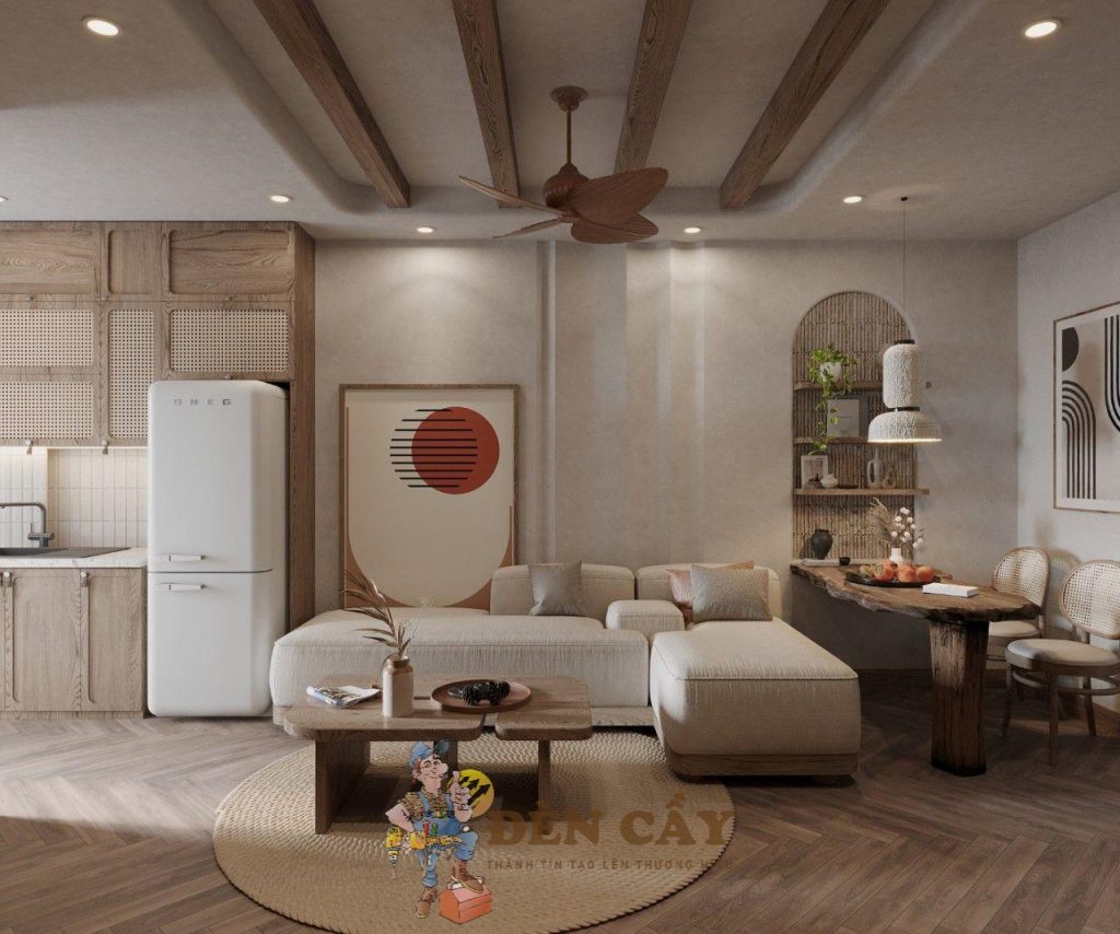 thiết kế nội thất chung cư 2 phòng ngủ