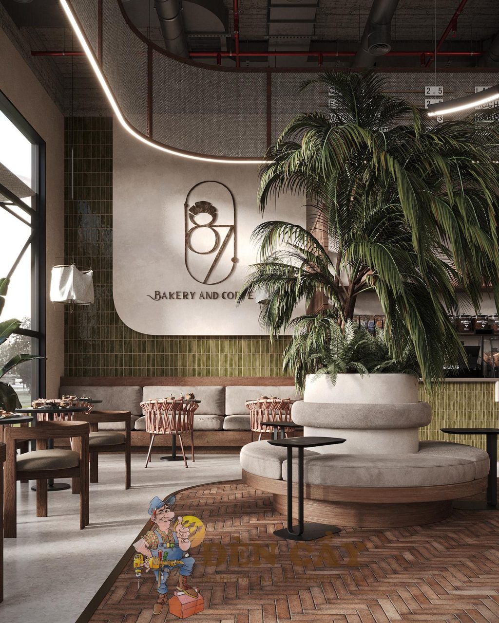thiết kế nội thất quán cafe