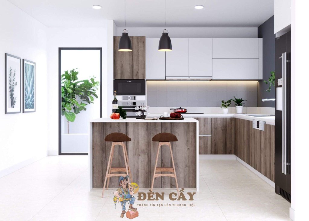 cách bố trí phòng bếp đẹp
