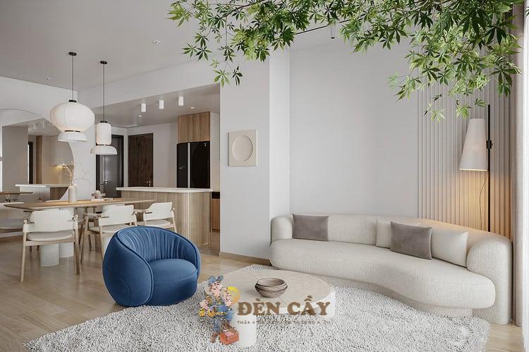 thiết kế nội thất chung cư 2 phòng ngủ 60m2