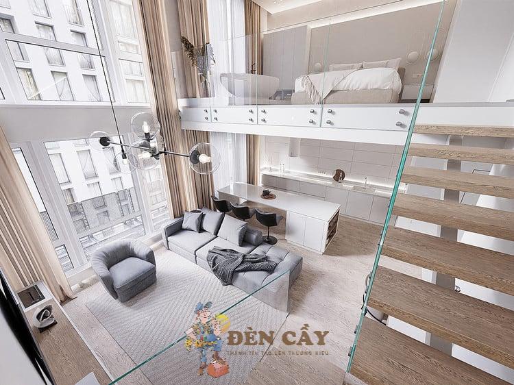 thiết kế nội thất chung cư có gác lửng